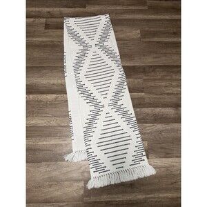 Better Homes & Gardens Black & White Woven Cotton Table Runner
